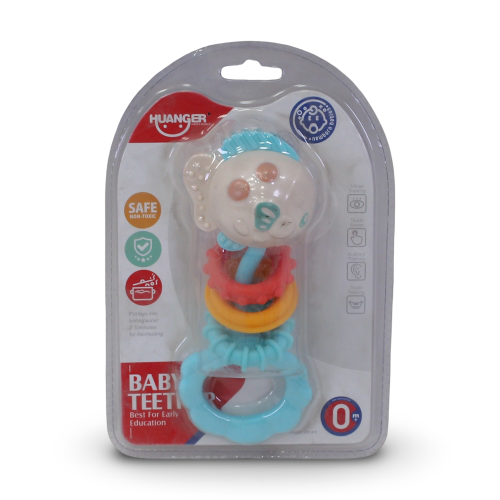 Huanger Baby Teether Rattle Toy (Fish) - Baby Essentials