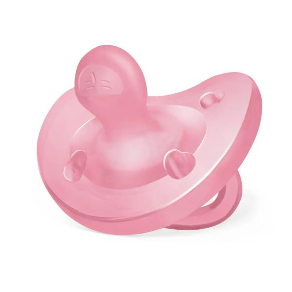 Chicco Physio Soft Silicone Orthodontic Soother – Pink (1 Piece)