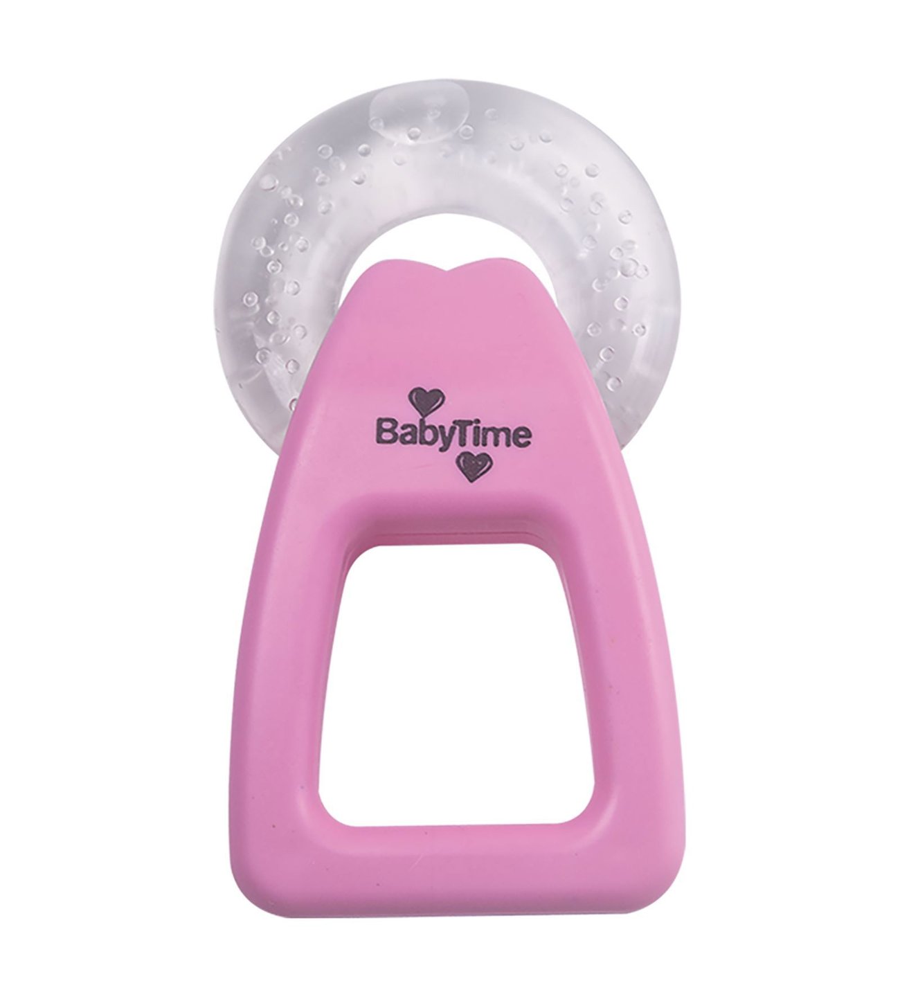 Baby Time Water Filled Teether With Handle - Pink