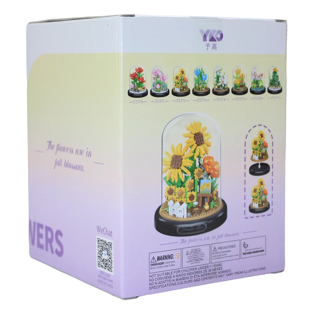 Sunflower-Shaped Building Blocks – 558 Pieces