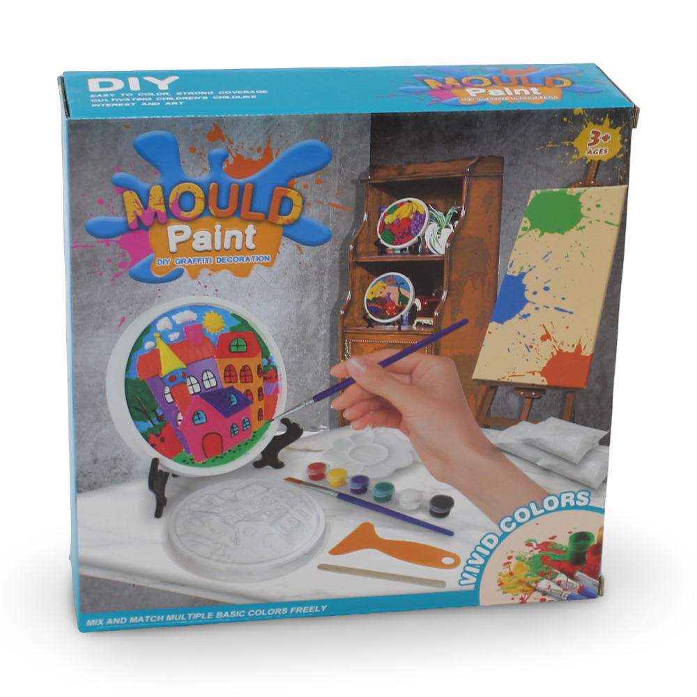 Mould Paint DIY City Plate Coloring Art Set