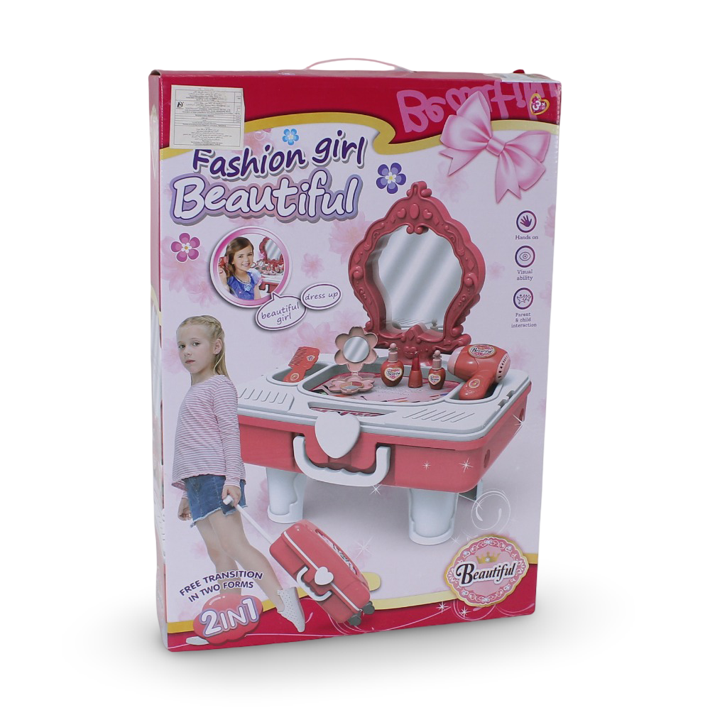 Fashion Girl Beautiful Makeup Trolley Bag Play Set