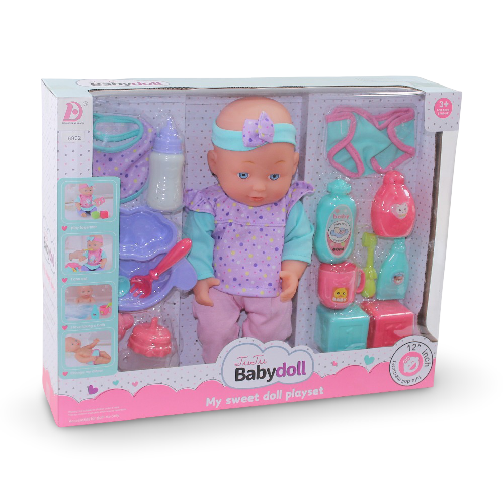 TuTu Babydoll Play Set with Accessories – 30 cm - Toys - OKO