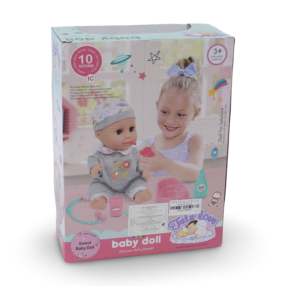 Tutu Love Baby Deluxe Doll Playset – 35 cm & 10 Sounds