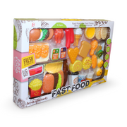 Fast Food Play Set with Ice Cream – 44 Pieces