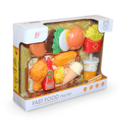 Fast Food Play Set – Burger & Happy Meal Set (13 Pieces)