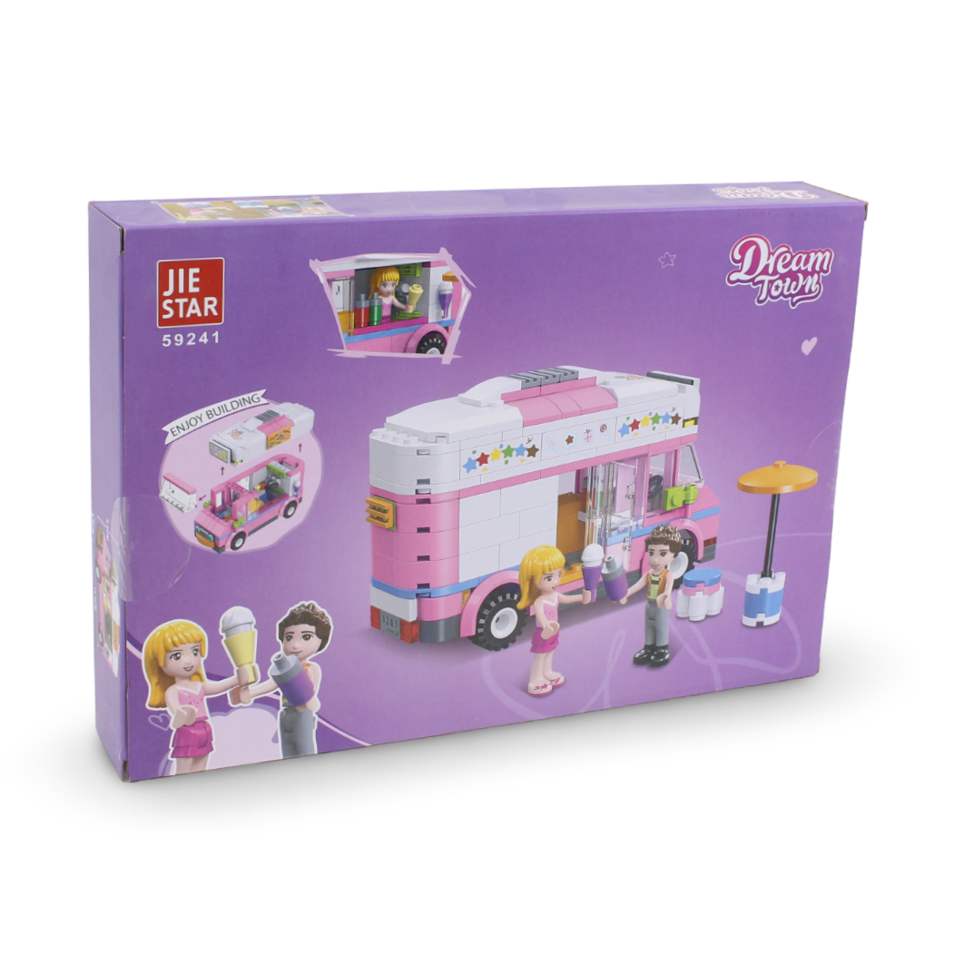 "Dream Town" Ice Cream Van Building Block Set – 251 Pcs