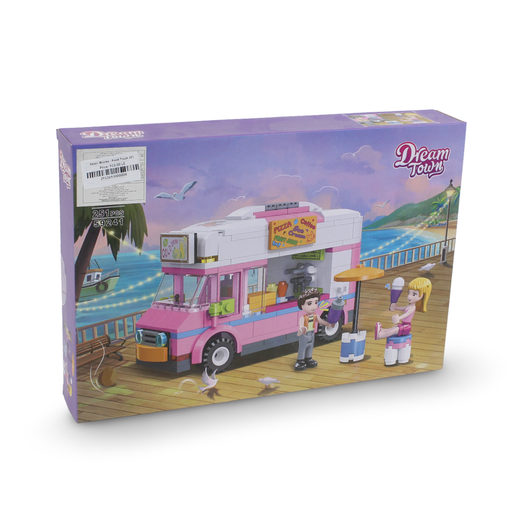 "Dream Town" Ice Cream Van Building Block Set – 251 Pcs