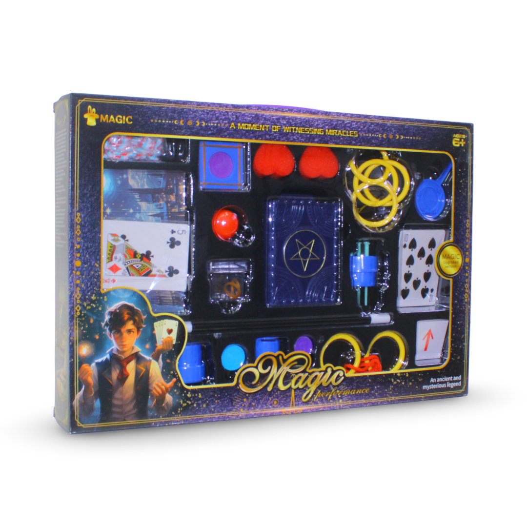 Magic Trick Performance Set with Cards & Accessories – Multicolor