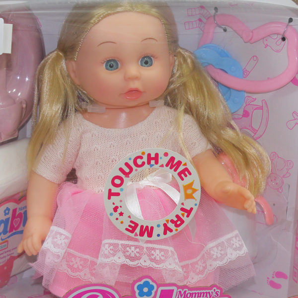 Baby Doll with Potty & Accessories – 35 cm Pink