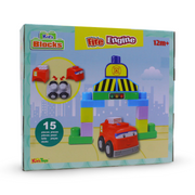 Kid's Blocks Fire Engine Building Set – 15 Pcs