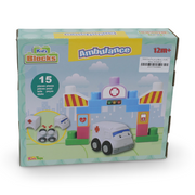 Kids Blocks Ambulance Station Building Blocks (15 Pieces)