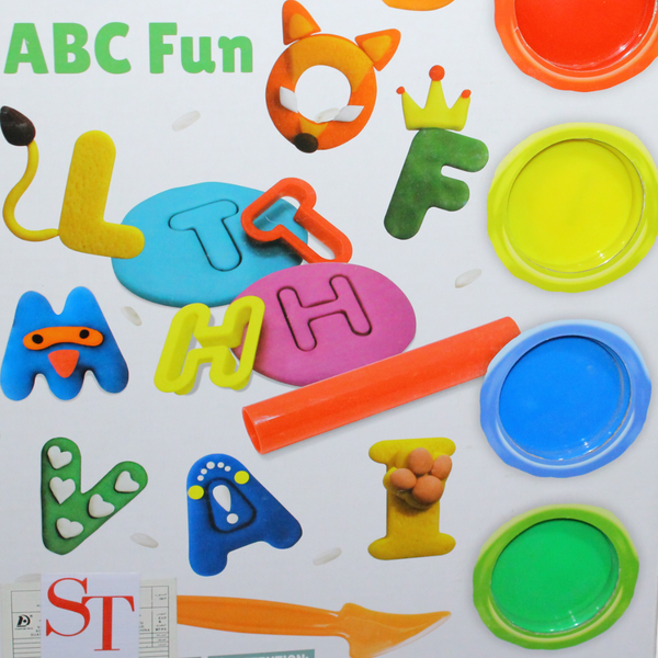 مجموعة عجين لعب تعليمية ممتعة بحروف ABC مع 4 أكواب عجين