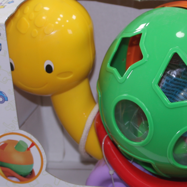 Pull Along Shape Sorter Turtle – Educational Baby Toy (14 Pieces)