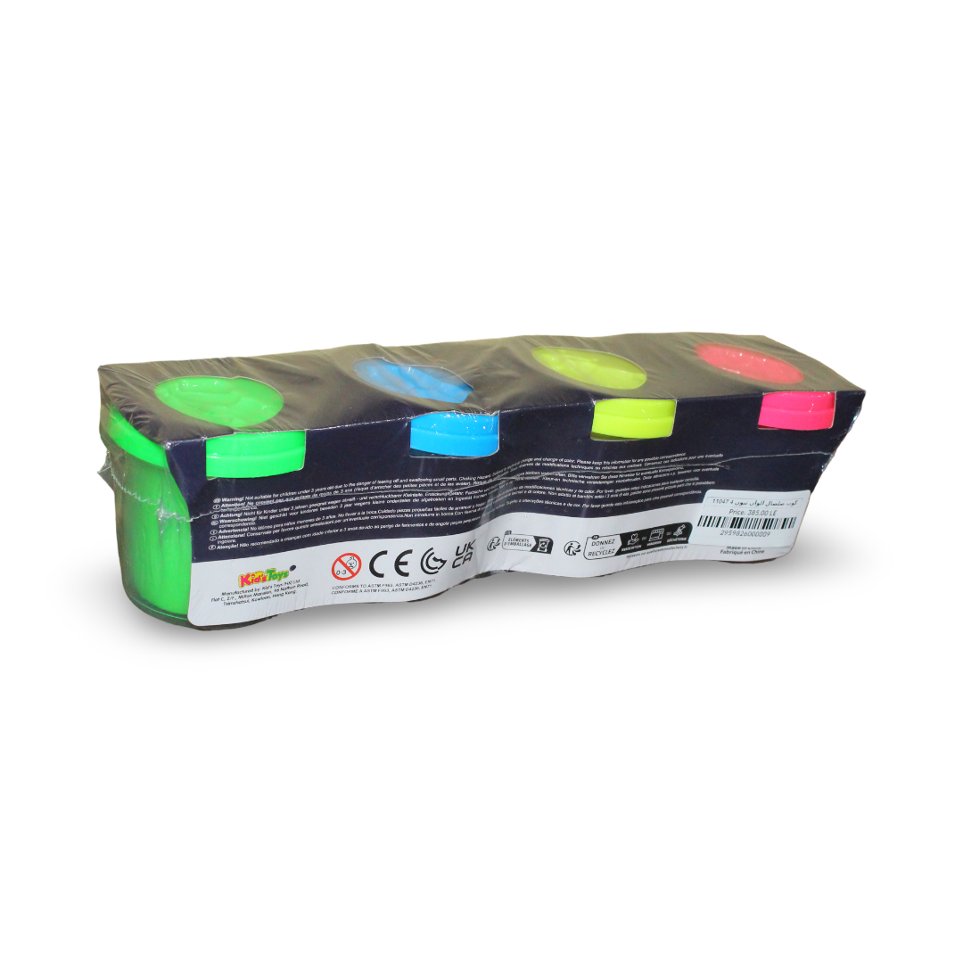 Neon Modelling Dough Set – 4 Neon Colors - Toys - OKO