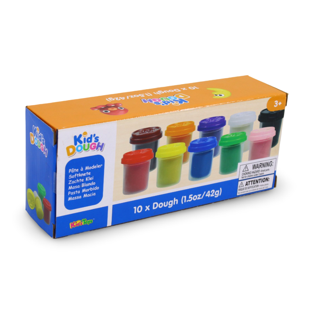 Kids Dough 42G Dough Pot – Pack of 10 - Toys - Kid's Dough