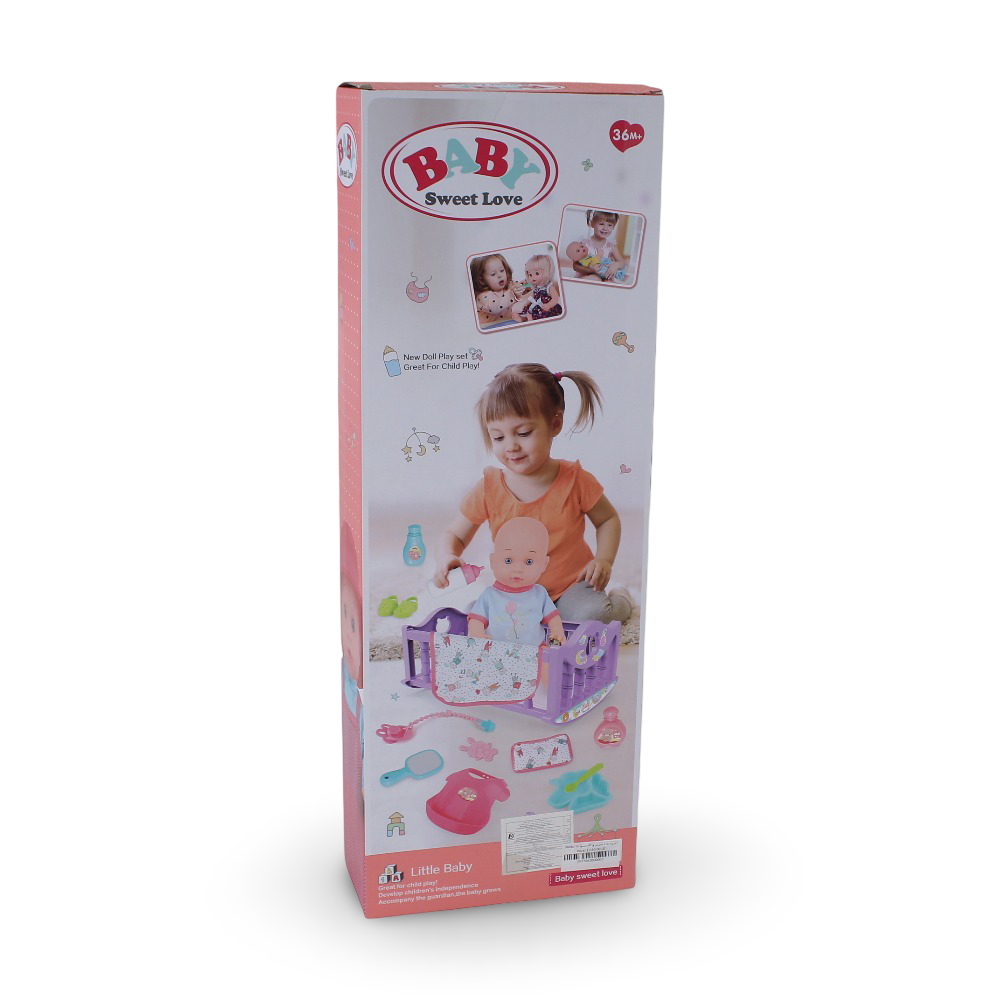 Baby Sweet Love Doll Play Set with Bed & Accessories