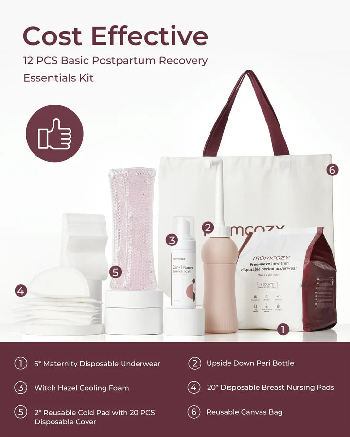 Momcozy Postpartum Recovery Essentials Kit – 12 Pcs