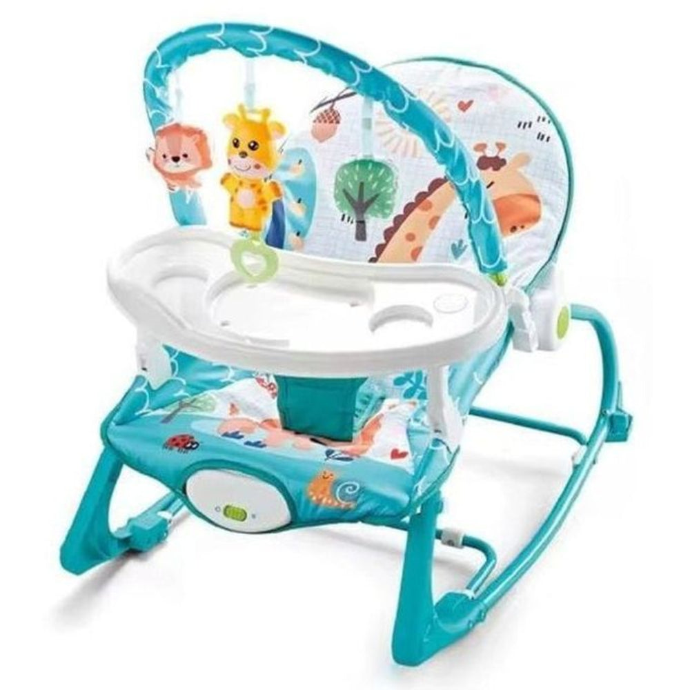 Umbrella Baby Rocker with Dining Tray – Turquoise