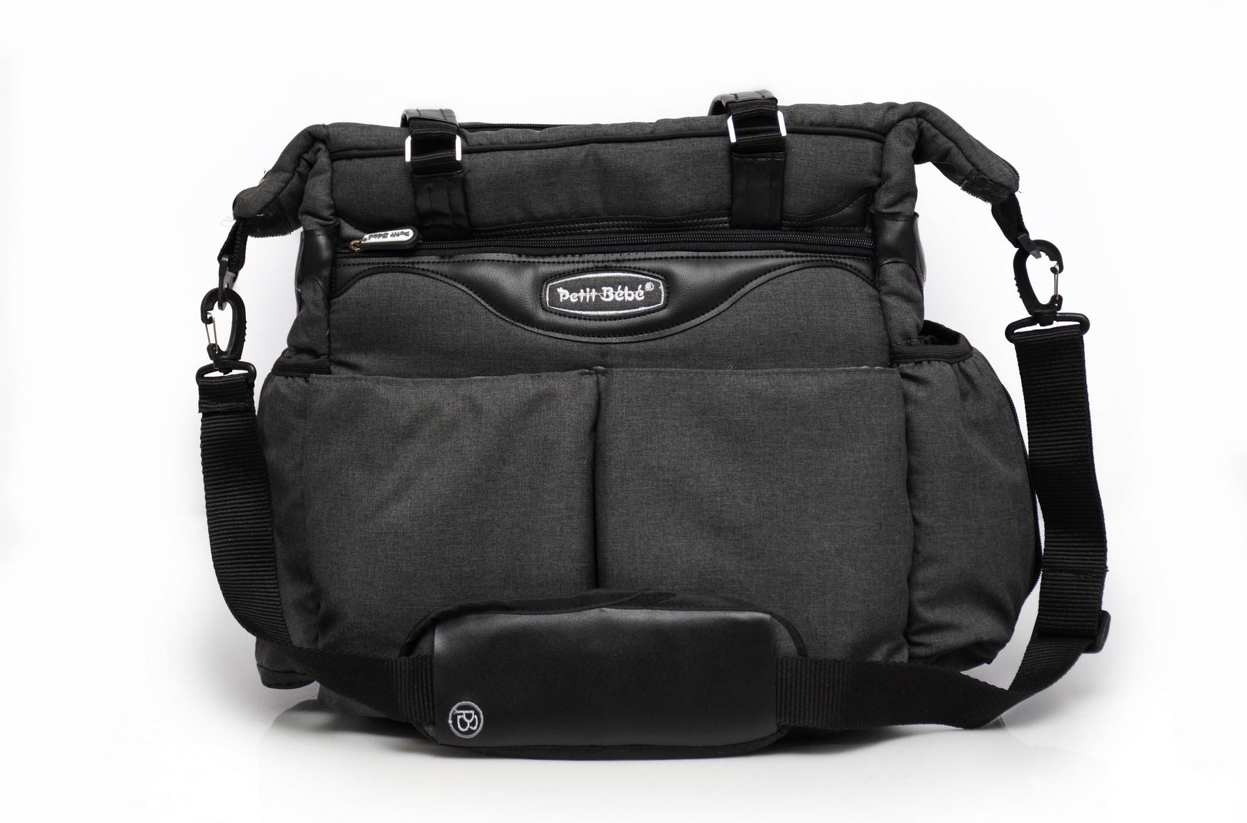 Petit Bebe Baby Diaper Bag Premium – Black & Black