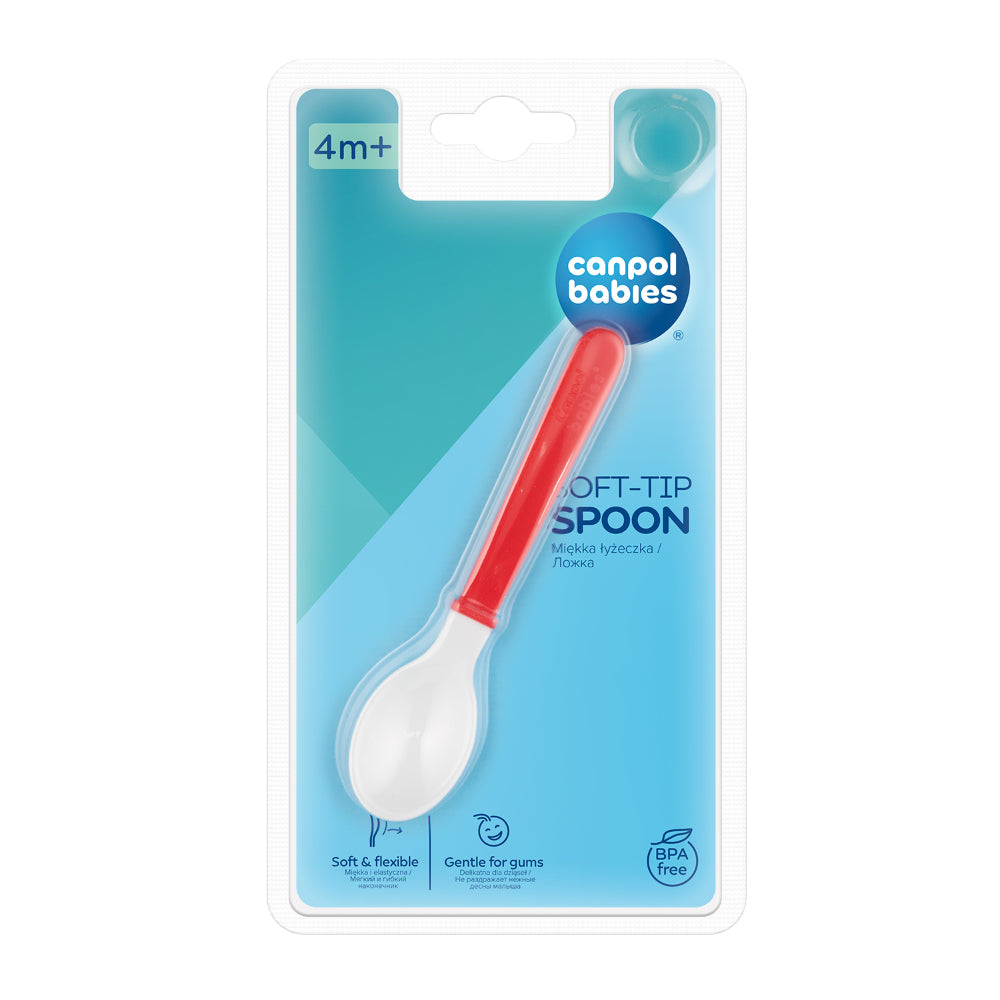 Conpol Babies Spoon with Rubber Tip – Red