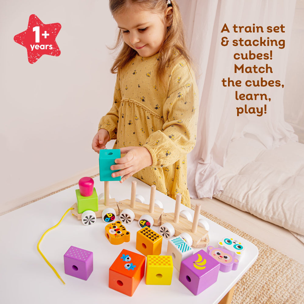 Kids Hits Wooden Train Happy Friends