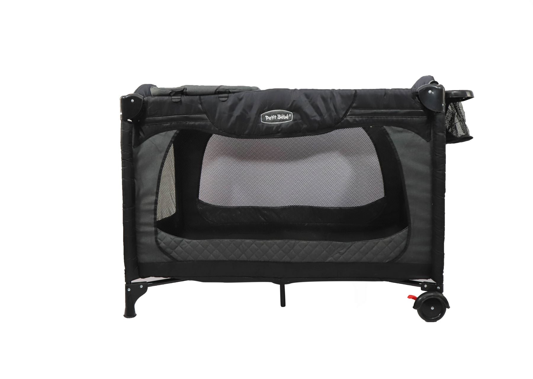 Baby Play Pen – Premium Waterproof Linen – Black