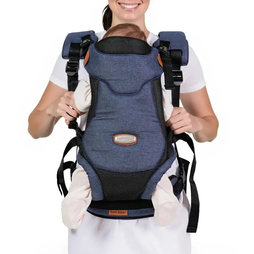 Petit Bebe Baby Carrier Premium Max – Linen Dark & Blue