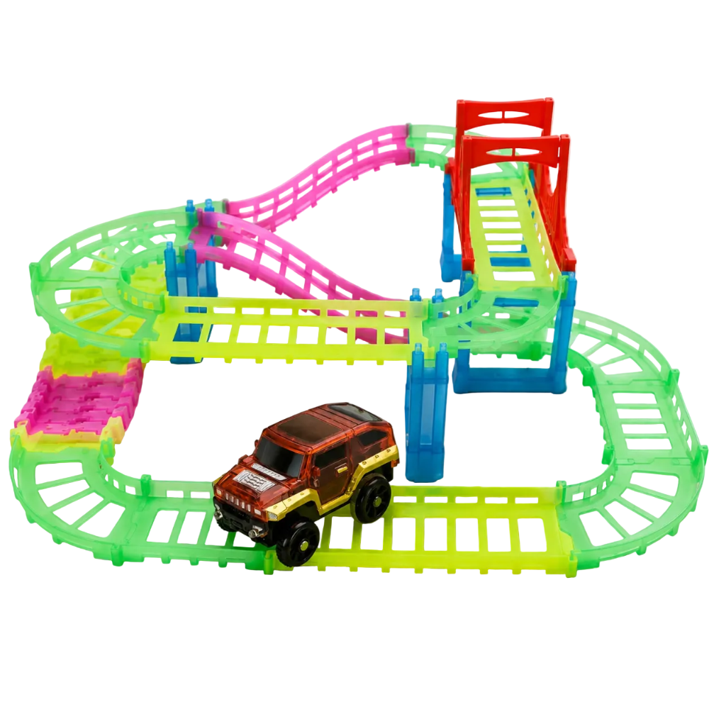 Luminous Rail Glow-in-T-Dark Racing Track Set - Toys - OKO