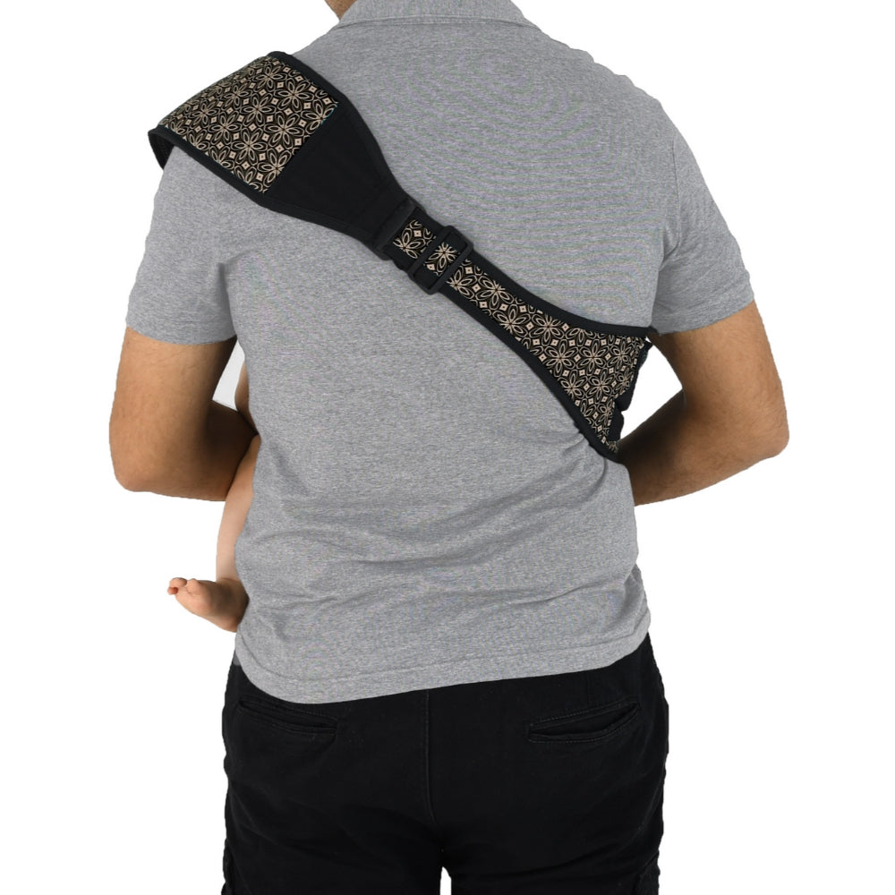 Petit Bebe Baby Vea Sling Carrier – Beige & Black