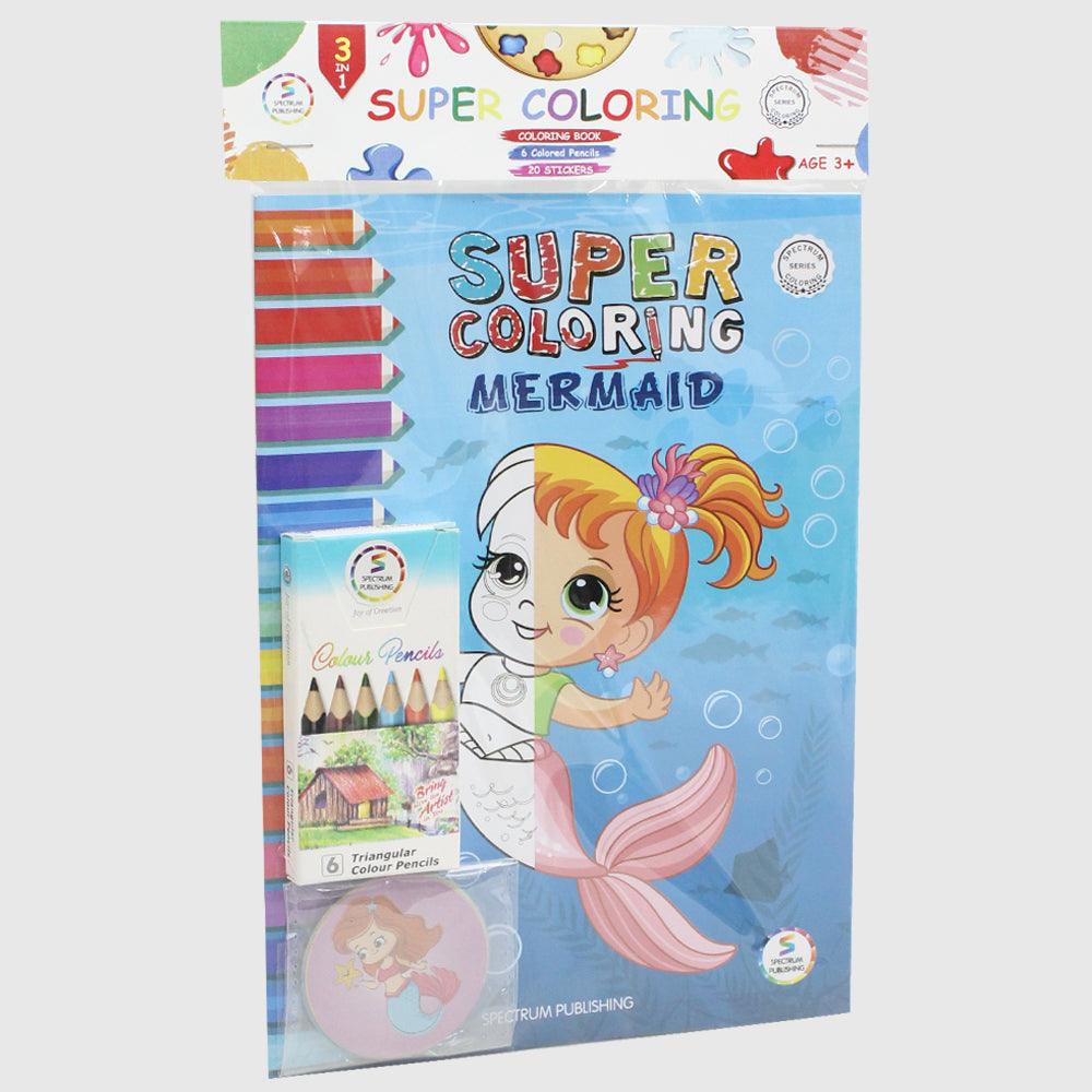 3 in 1 Super Coloring Book - Ourkids - Spectrum Publishing