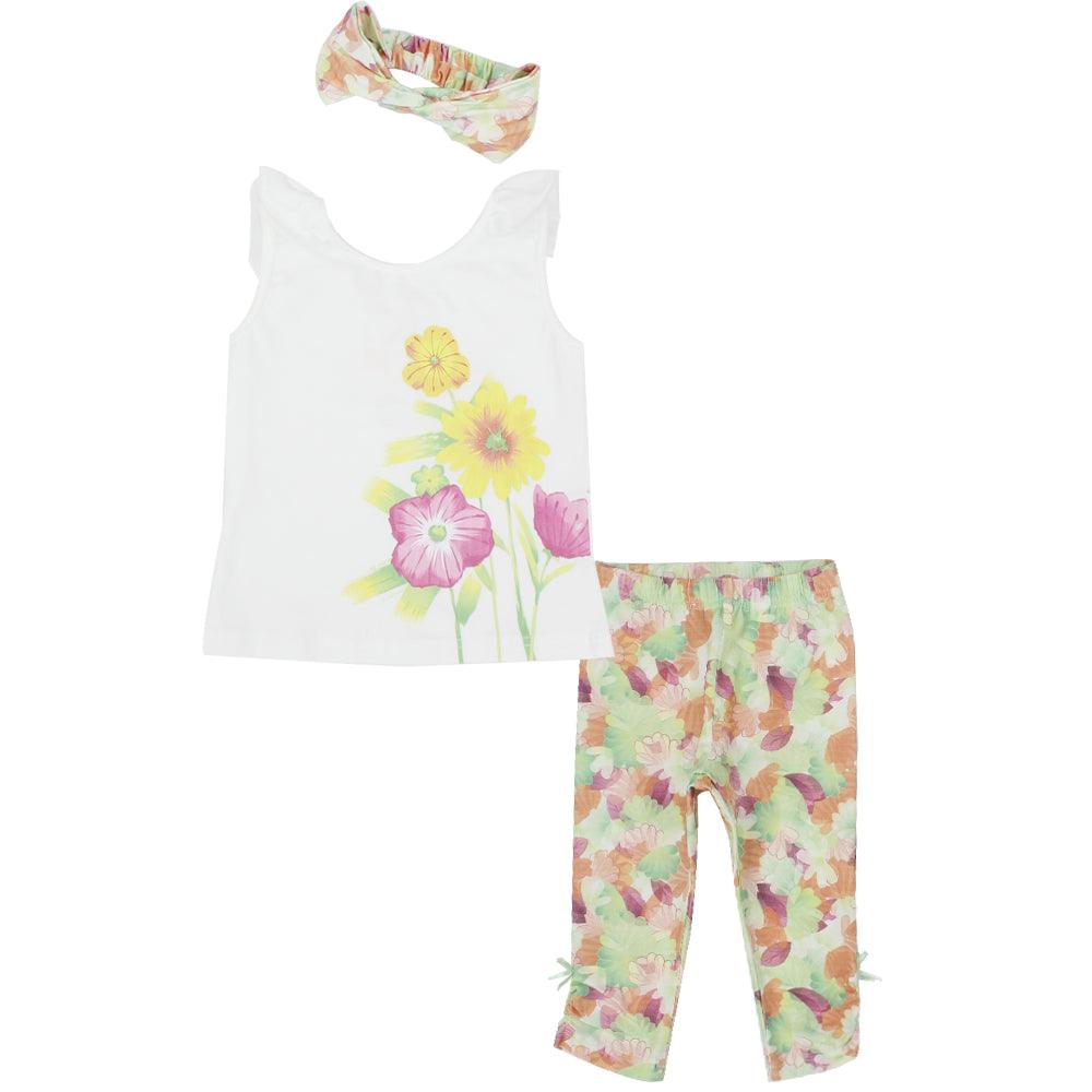 3-Piece Flowery Outfit Set - Ourkids - Quokka