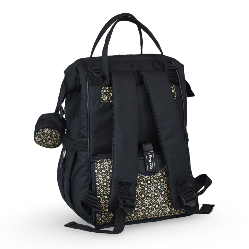 Petit Bebe Vea Baby Diaper Bag – Black*Beige