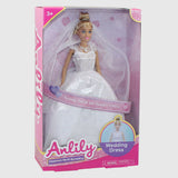 Anlily Bride Doll White Wedding Dress