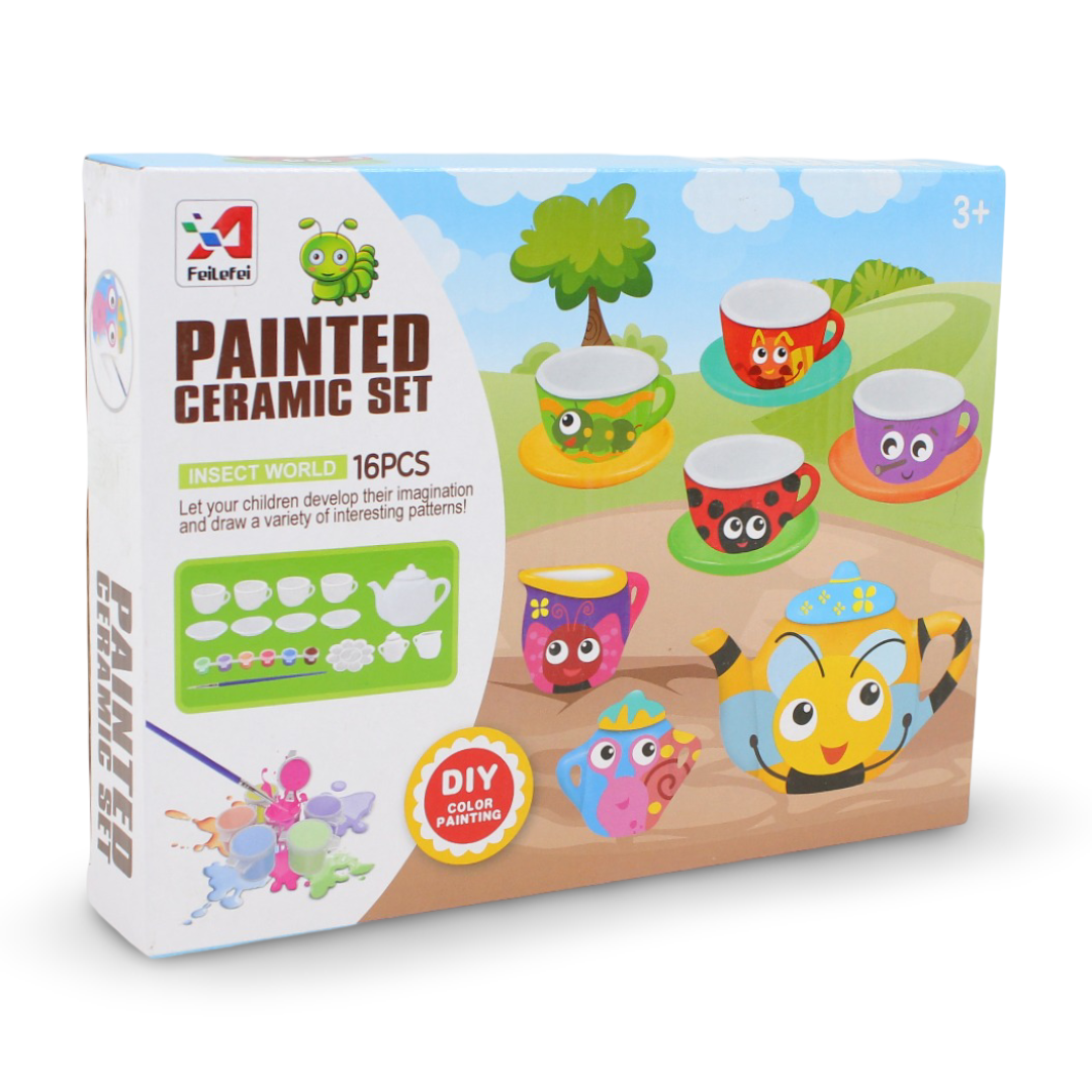 Feilefei Paint Your Own Ceramic Tea Set