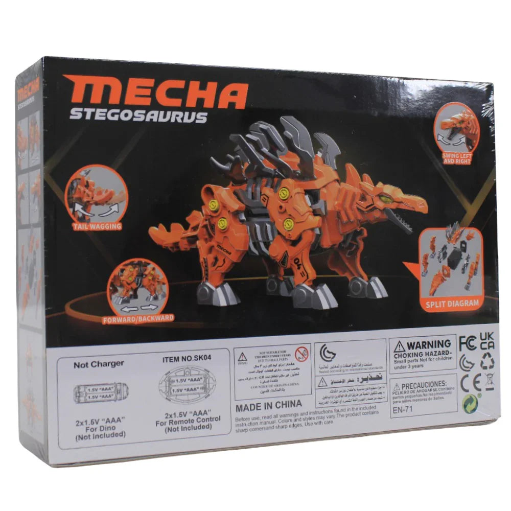 Remote Control Mecha Stegosaurus Building Blocks - 45 Pieces