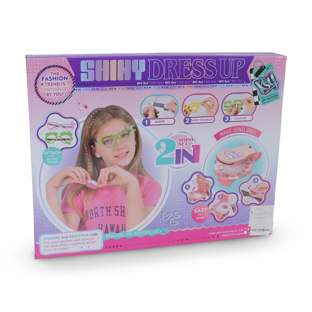 Shiny Dress Up DIY Set + 4 Glasses