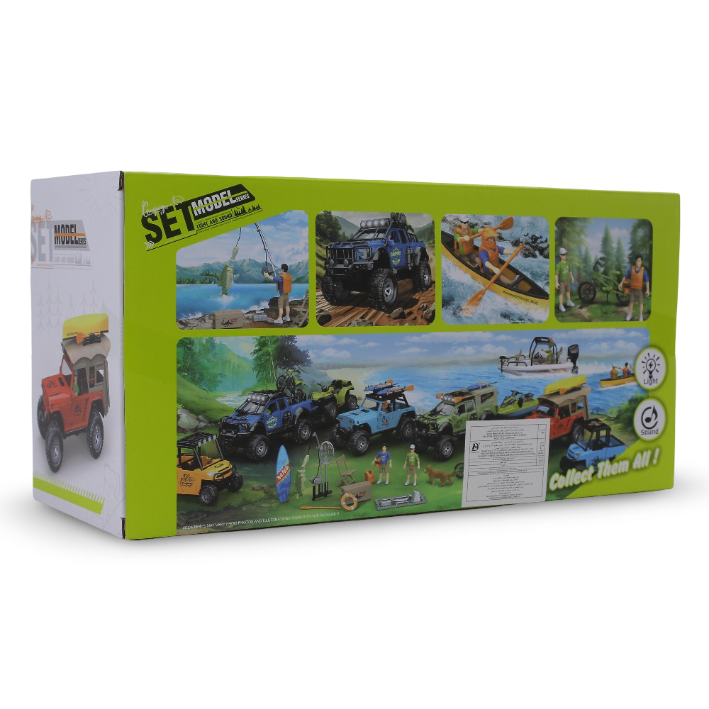 Camping Adventure Jeep Toy with Light, Sound & Animal Figure