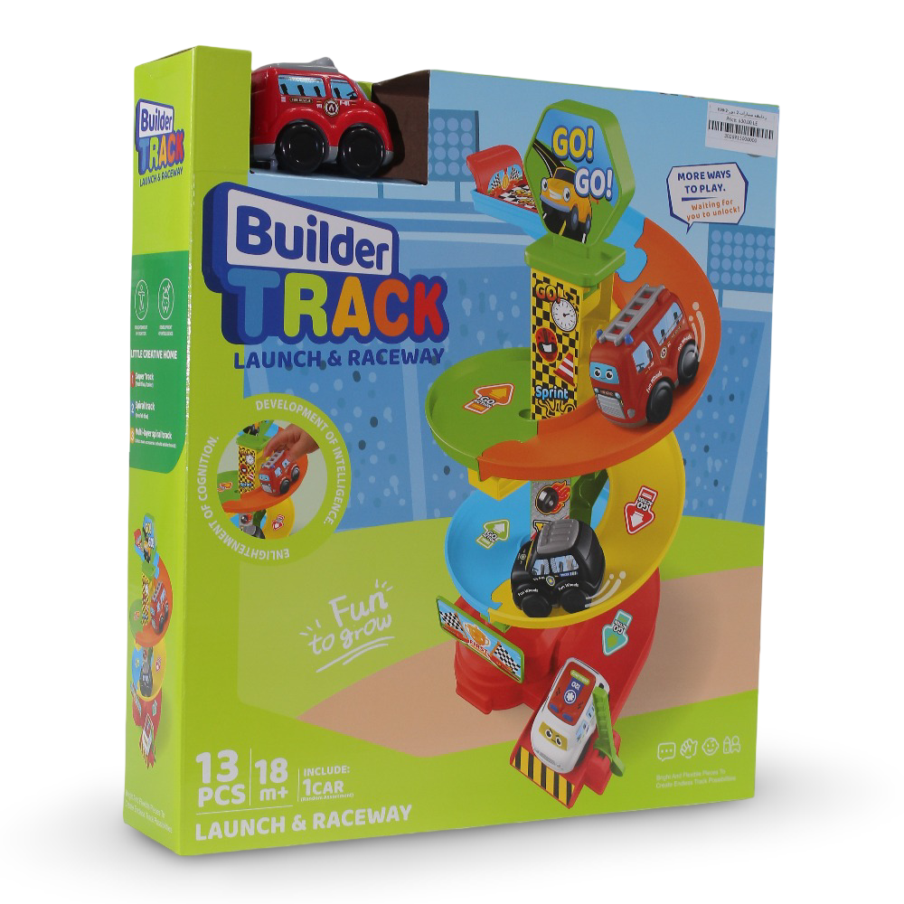 Builder Track 3-Level Car Slide Playset with 1 Car