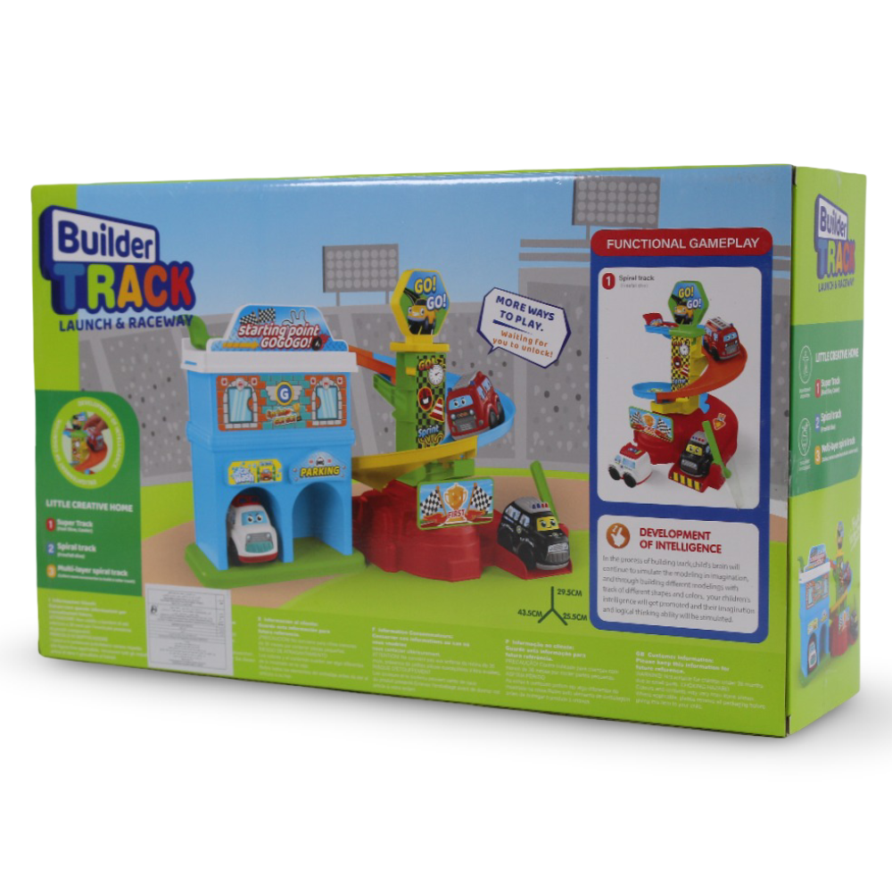Builder Track Garage & Slide Playset with 2 Cars