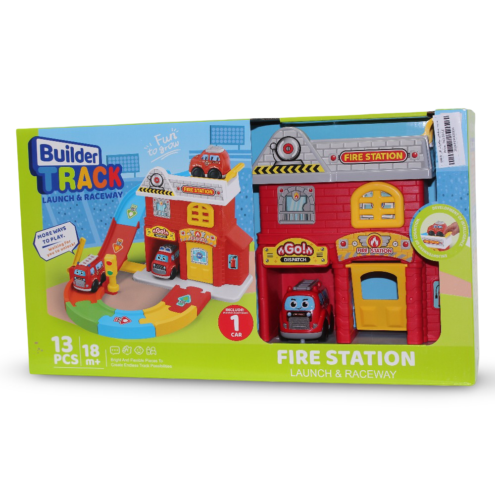 Builder Track Fire Station Playset with 1 Car