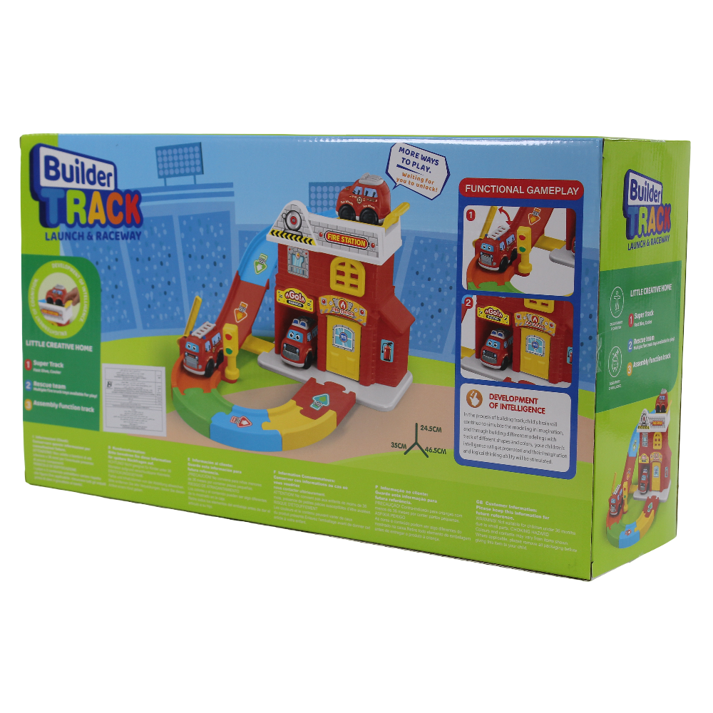 Builder Track Fire Station Playset with 1 Car