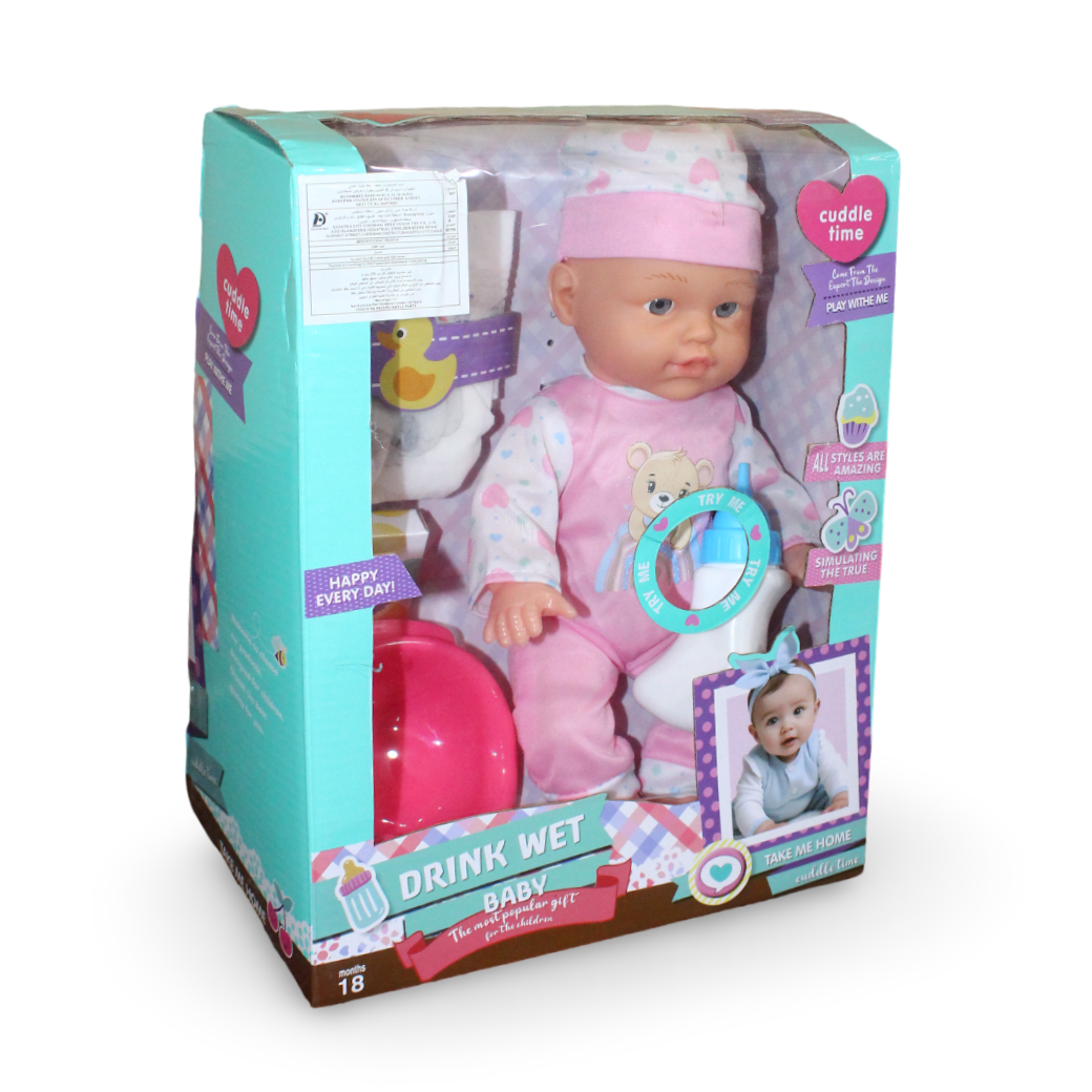 Toylife "Drink Wet Baby" Doll Set - Toys - OKO