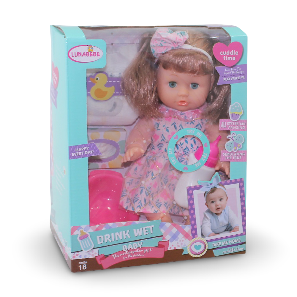Cuddle Time Baby Doll Drink Wet Baby - Toys - OKO