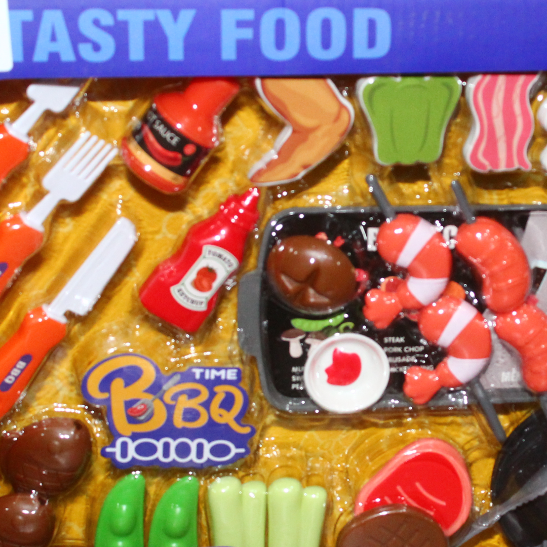 BBQ Grill Food Playset – 34 Pcs