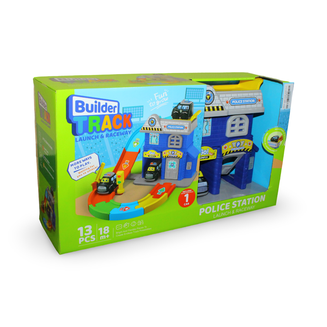 Police Station Builder Track Play Set – 13 Pcs