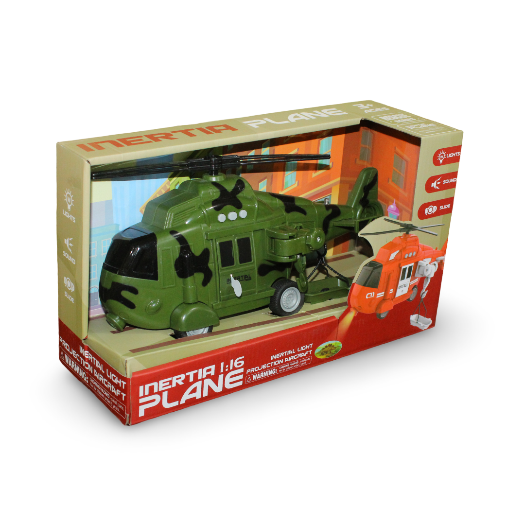 Military Cargo Transport Aircraft with Light & Sound - Toys - OKO