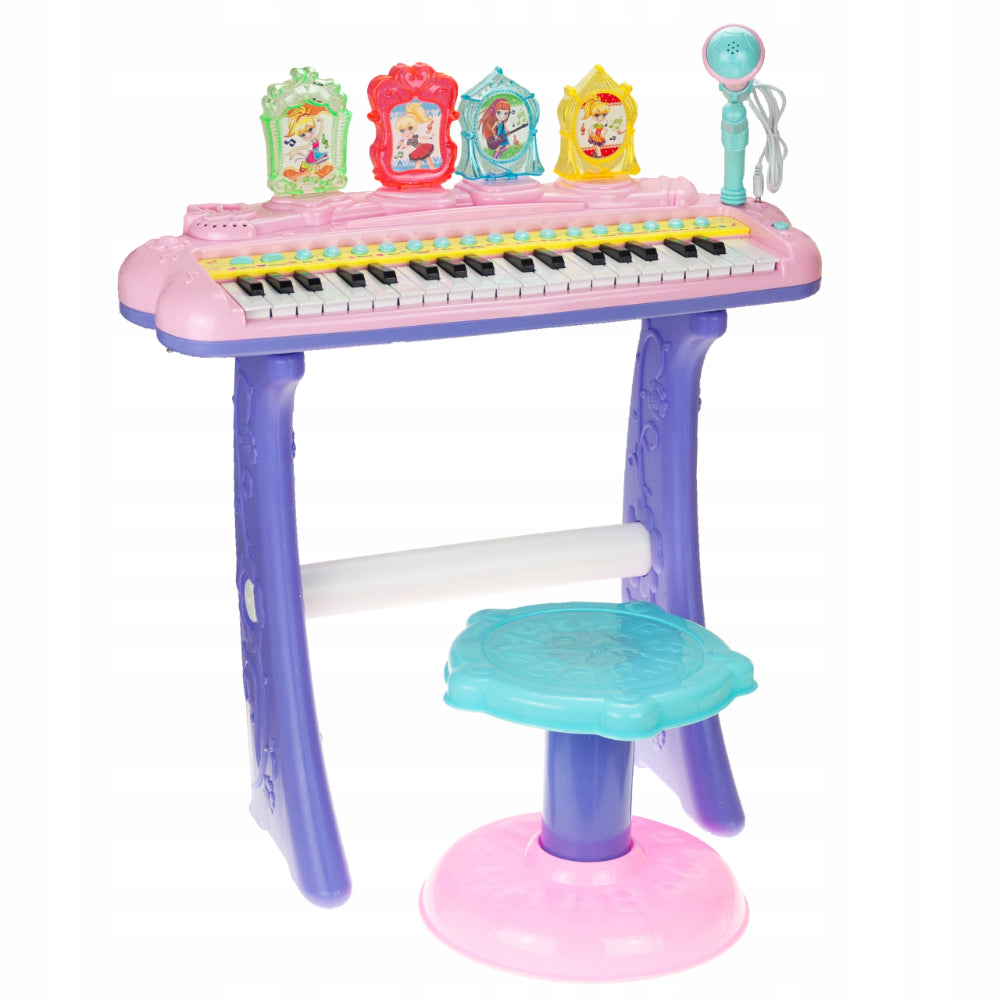 Multifunctional 37-Key Kids Electronic Piano Keyboard Set – Pink