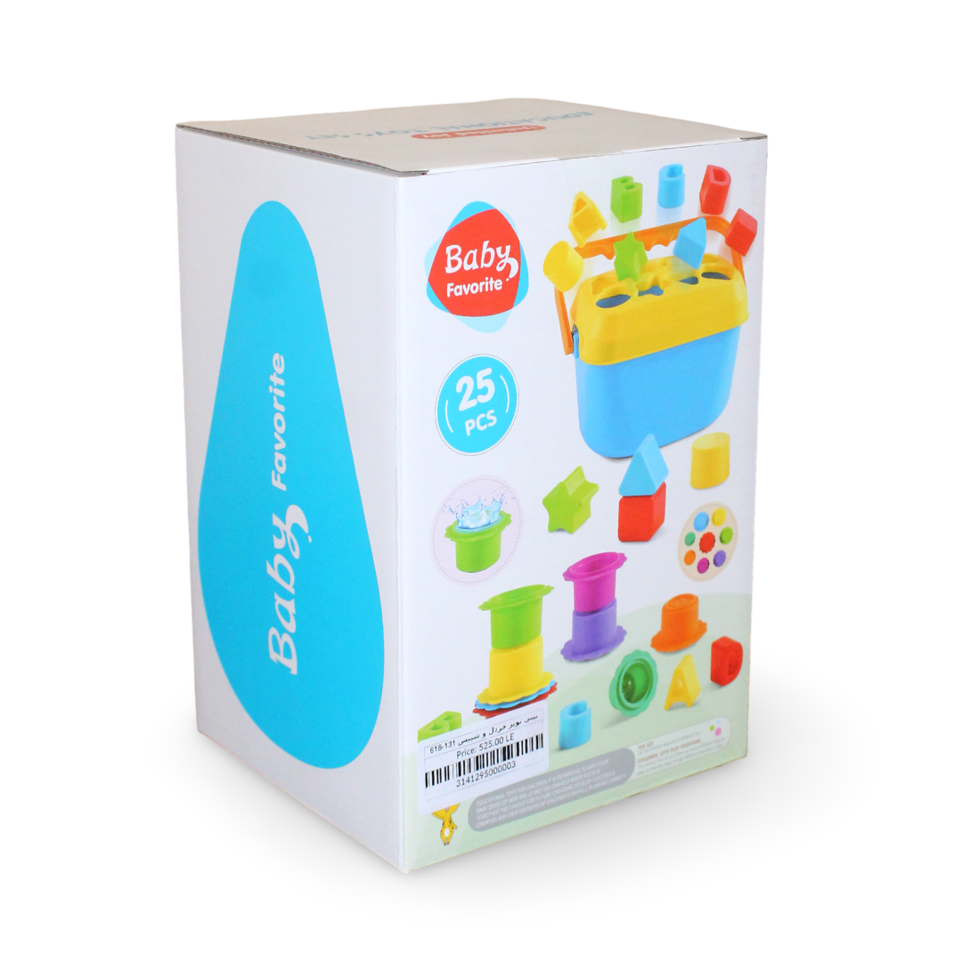 Baby Favorite Educational Shape Sorter Bucket Set – 25 Pcs - Toys - OKO