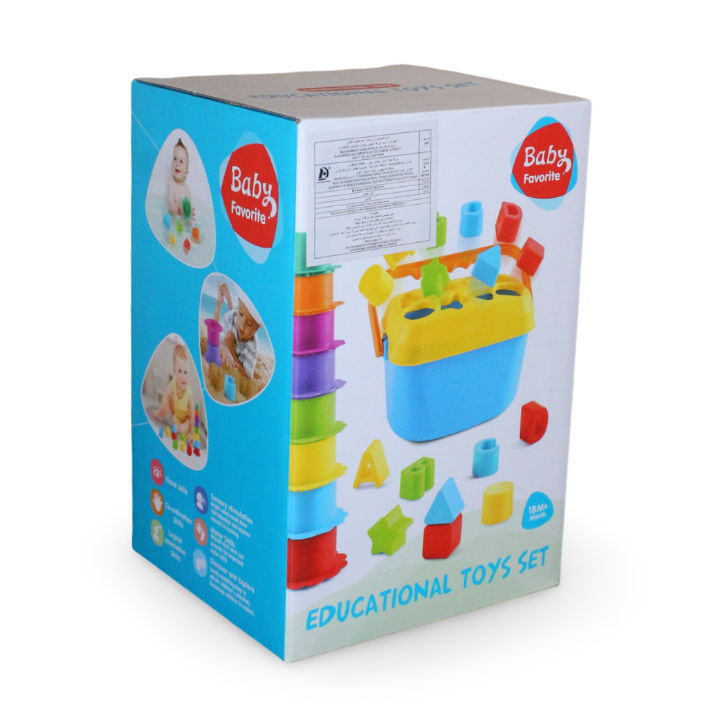 Baby Favorite Educational Shape Sorter Bucket Set – 25 Pcs